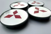 4 x wheel caps MITSUBISHI 69mm 70mm approx Alloy cap hub