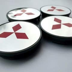 4 x wheel caps MITSUBISHI 69mm 70mm approx Alloy cap hub