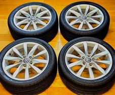 Genuine VW Golf 17 inch Alloy Wheels + Tyres - 5x112 - Set of 4
