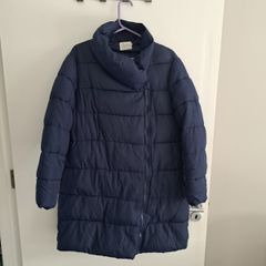 Navy 3/4 puffer Jacket