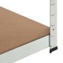 Storage Shelf Silver 90x90x180 cm Steel and MDF Image 6