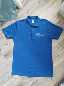 Blue polo shirt