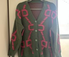 Cozy Patchwork Wool Knit Cardigan