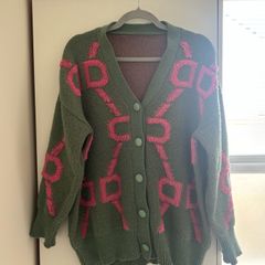 Cozy Patchwork Wool Knit Cardigan