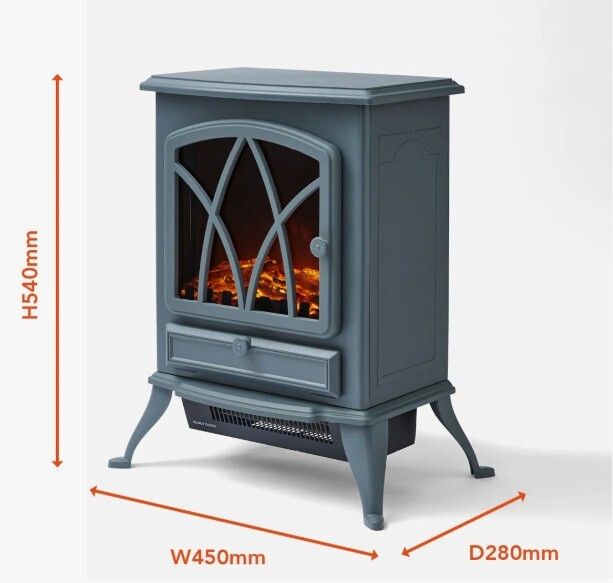 Warmlite Sterling 2000W Grey Electric Stove Heater (Brand New)