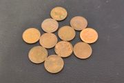 1/2 New Penny Coins Job Lot x11 Great Britain UK Circulated Queen Elizabeth
