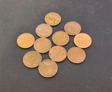 1/2 New Penny Coins Job Lot x11 Great Britain UK Circulated Queen Elizabeth