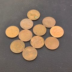 1/2 New Penny Coins Job Lot x11 Great Britain UK Circulated Queen Elizabeth