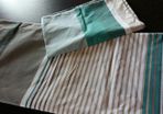 Bold teal stripe. Single bed duvet cover and pillow. NEXT brand