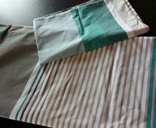 Bold teal stripe. Single bed duvet cover and pillow. NEXT brand