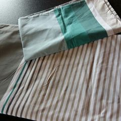 Bold teal stripe. Single bed duvet cover and pillow. NEXT brand