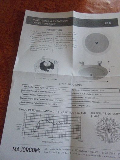 Majorcom EC6 Ceiling Speaker for Sale
