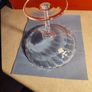Tall TYRONE Crystal Compote / Strawberry Dish Stamped Image 9