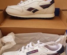 Reebok Classic CL Leather Split Size-UK-4.5/EUR-36.5 71-43179 White/Jet Blue/Cabernet Limited Edition-2001
