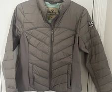 HOLLISTER grey/mint lightweight down jacket