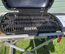 Weber Gas Barbeque. Barely used. Three years old. In excellent condition. We paid 500 euro originally for it. Comes with small canisters of gas. Welcome to look at it at any time.