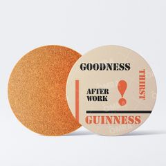 Vintage Style Guinness Replica 'After Work' Round Coaster