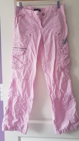Pink cargo trousers like new fits adult 6/8 barely worn