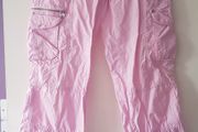 Pink cargo trousers like new fits adult 6/8 barely worn