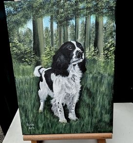 Original Painting  The Young Spaniel