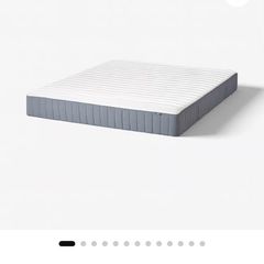Ikea VALEVAG Pocket sprung super king mattress, firm/light blue
