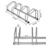 4 Bike Bicycle Stainless Steel Parking Rack Stand Image 2