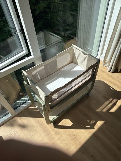 SnuzPod 5 Bedside Crib - Sage - Like New