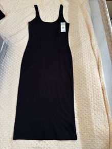 Primark black midi dress (M)