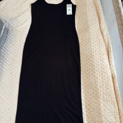 Primark black midi dress (M)