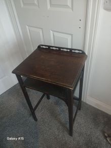 vintage dark wood table