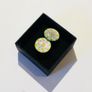 Yellow, White, Green and Pink glass cufflinks Image 2