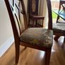 Solid Wood Dining Table with Glass Top + 6 Chairs Image 6