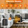 Electric Heater, Space Heater with 800W/1200W Heating Modes Portable PTC Ceramic Plug in Heaters for Home Low Energy Adjustable Heater Tip-Over & Overheat Protection Room Bedroom Office Image 3