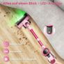 Dzaki Cordless Vacuum Cleaner 50,000 Pa, 55 min Runtime, Self Standing, Touch Display, Anti Tangle Brush, LED Light, Brushless Motor for Pet Hair, Allergy Sufferers, Carpets, Hard Floors Image 7