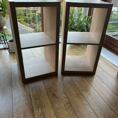 Kallax shelving unit white stained oak