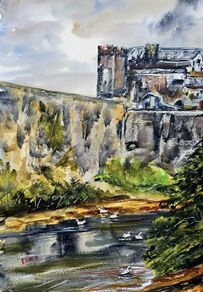 cahir castle watercolour