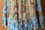 Silk Blend Ruffled/Layered Paisley Dress Size UK10