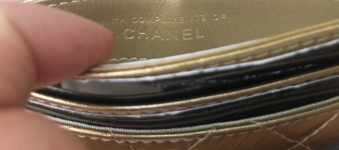 Chanel gold cardholder