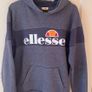 ELLESSE  hoodie sweater. Grey & Charcoal. Size small adult / labelled age 13/14 . Great Quality & In very good condition. Weighty 50% cotton Image 8