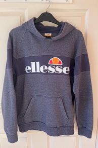 ELLESSE  hoodie sweater. Grey & Charcoal. Size small adult / labelled age 13/14 . Great Quality & In very good condition. Weighty 50% cotton
