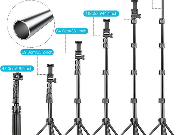 1.7 Meter/67 inch Phone Tripod Stand & Bluetooth Selfie Stick Tripod, Cellphone Tripod with Bluetooth Remote (FREE SHIPPING)