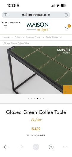 Zuvier Glazed Tile Coffee Table