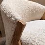 Ex Display Cream Fabric Armchair Image 7