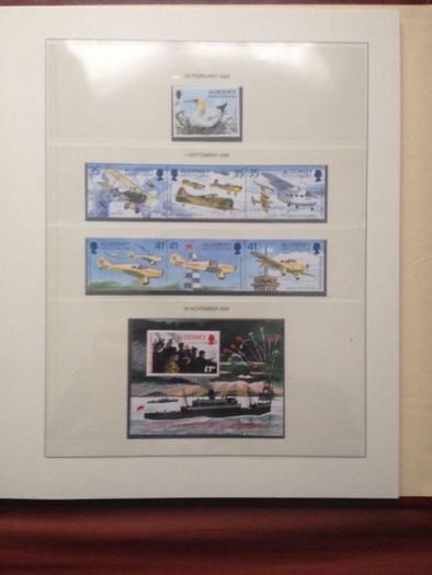 Alderney 1983-2001 Mint Never Hinged Stamp Collection in Lindner Album