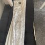 Cream Crushed Velvet Eyelet Curtains Image 3