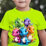 Five Cute Dinosaurs  Tshirt Image 5