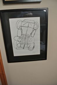 Unique Hand-Drawn Framed Picture Of A Car