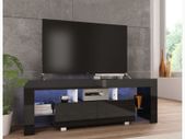 51 Inch Black Modern LED TV Stand Cabinet High Capacity TV Stand for Living Room