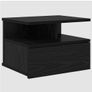 2 x Floating Nightstand Black Oak 40 x 31 x 28 cm Engineered Wood Image 2