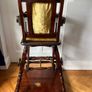Antique High Chair folds Inlaid Play Table Image 4